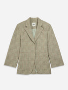 Khaki Check Checked Oversized Blazer Womens Blazer Workwear For Professional Women