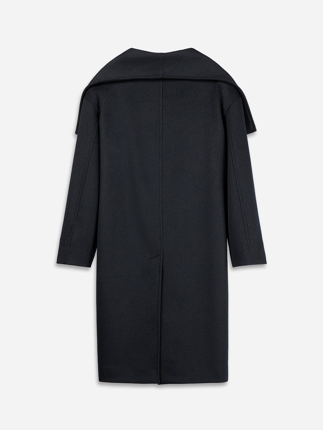 Shawl Lapel Cashmere Coat Navy S