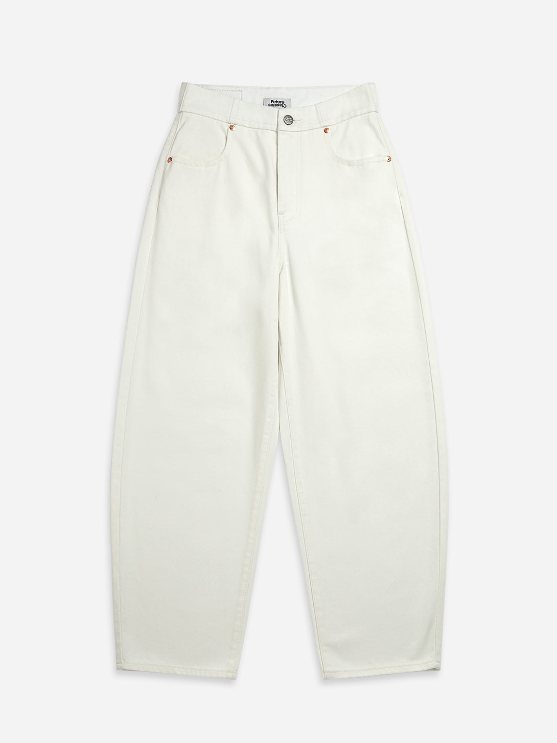 Off White High Rise Barrel Jeans Womens Denim Jeans Womens Pants