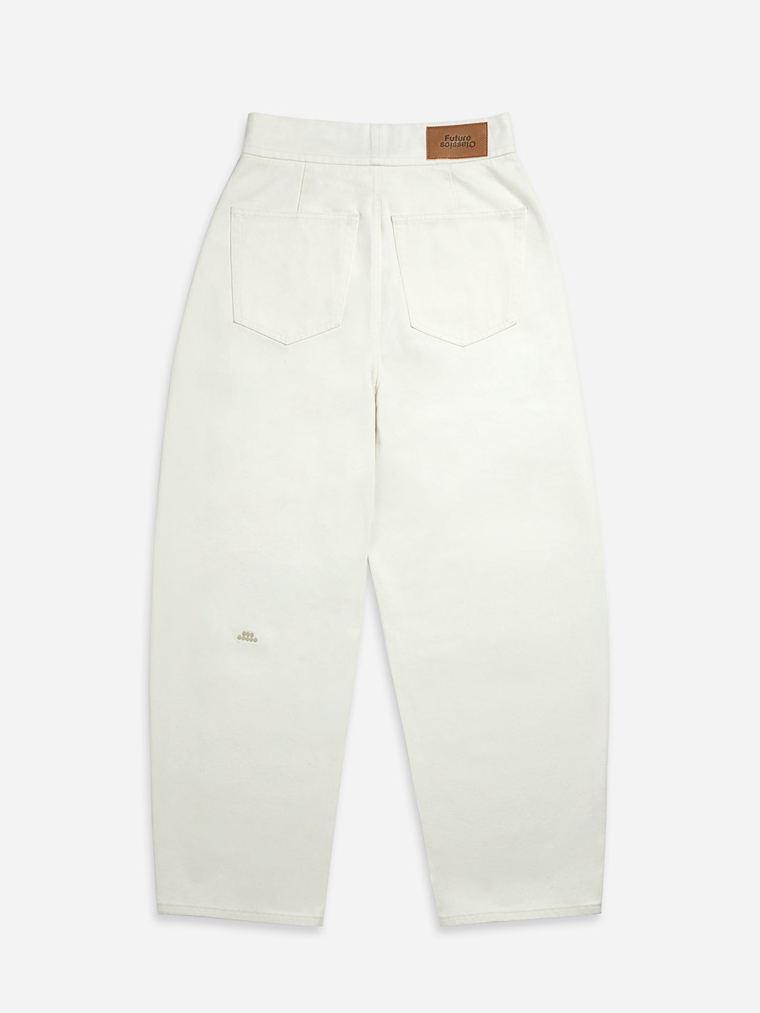 Off White High Rise Barrel Jeans Womens Denim Jeans Womens Pants