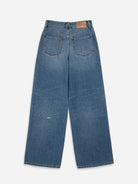 Mid Indigo Mid Rise Relaxed Jeans Womens Indigo Denim Jeans Womens Denim Pants Wide Leg Relaxed Fit Jeans 