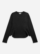 Moonless Night Flare Hem LS Tee Womens Long Sleeve Shirt Womens Knitted Tee