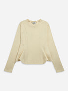 Seedpearl Flare Hem LS Tee Womens Long Sleeve Shirt Womens Knitted Tee