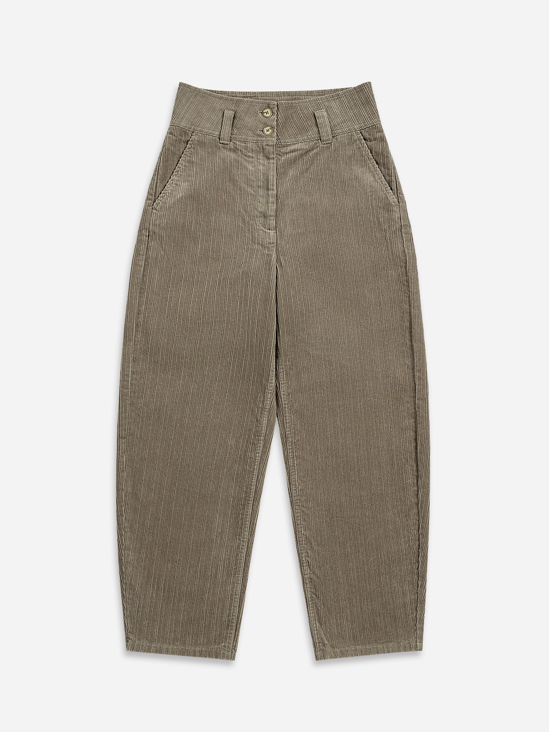 Khaki Cord Barrel Pants Womens Corduroy Pants Womens Barrel Leg Pants 