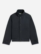 Dk Navy Barretto Padded Jacket Mens Water Repellent Jacket Button Up Closure Jacket Winter Jacket