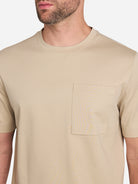 Khaki Baseile Pocket Tee Mens Tee Shirt Mens Tee Mens Relaxed Shirt Mens Boxy Fit Mens Pocket Tee 