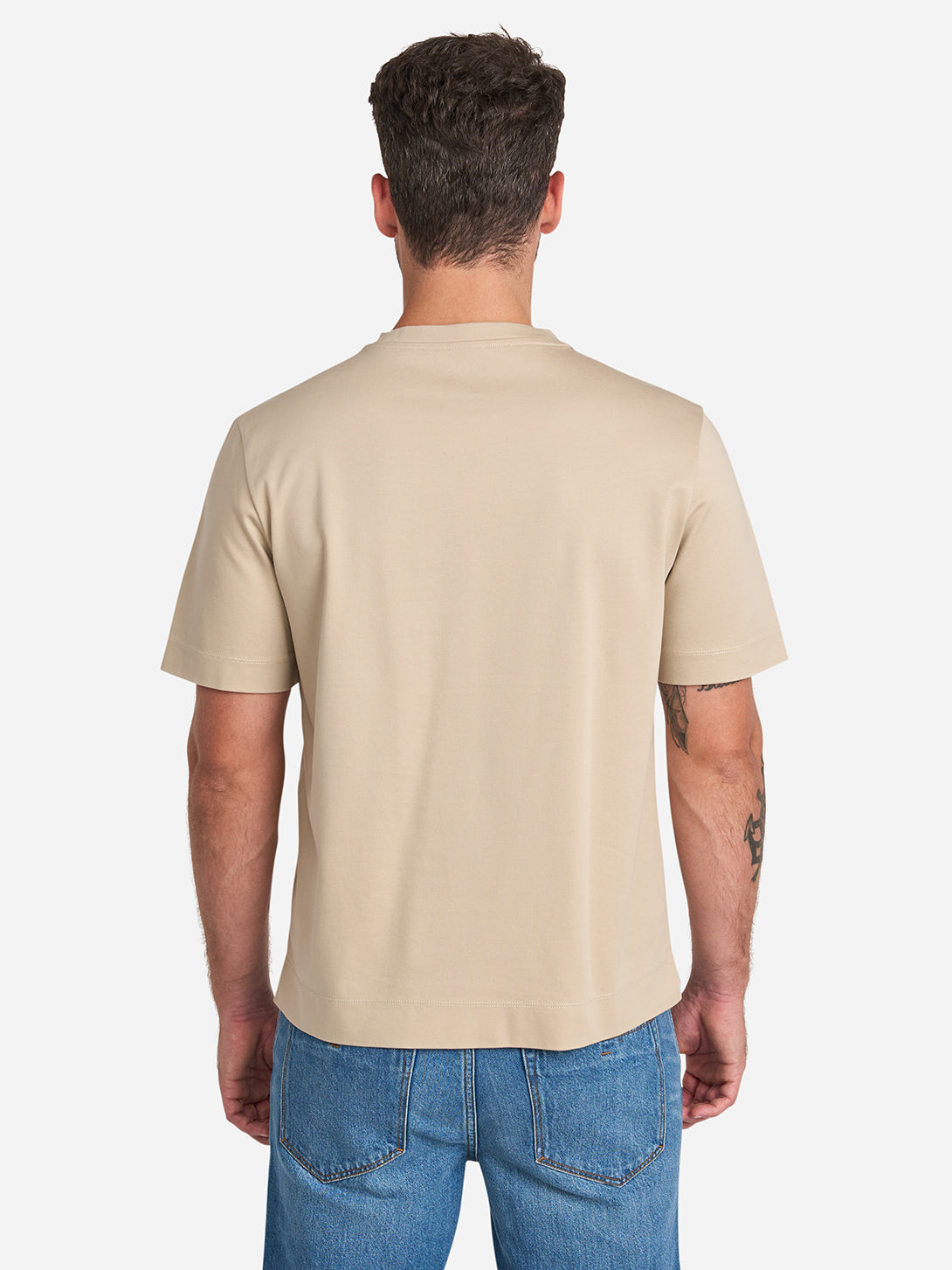 Khaki Baseile Pocket Tee Mens Tee Shirt Mens Tee Mens Relaxed Shirt Mens Boxy Fit Mens Pocket Tee 