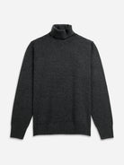 Charcoal Heather Mason High Neck Sweater Mens Roll Neck Sweater Mens Wool Cashmere Winter Sweater Lightweight Formal Sweater 