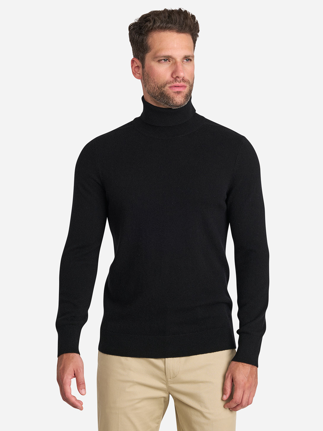 Black Mason High Neck Sweater Mens Roll Neck Sweater Mens Wool Cashmere Winter Sweater Lightweight Formal Sweater 