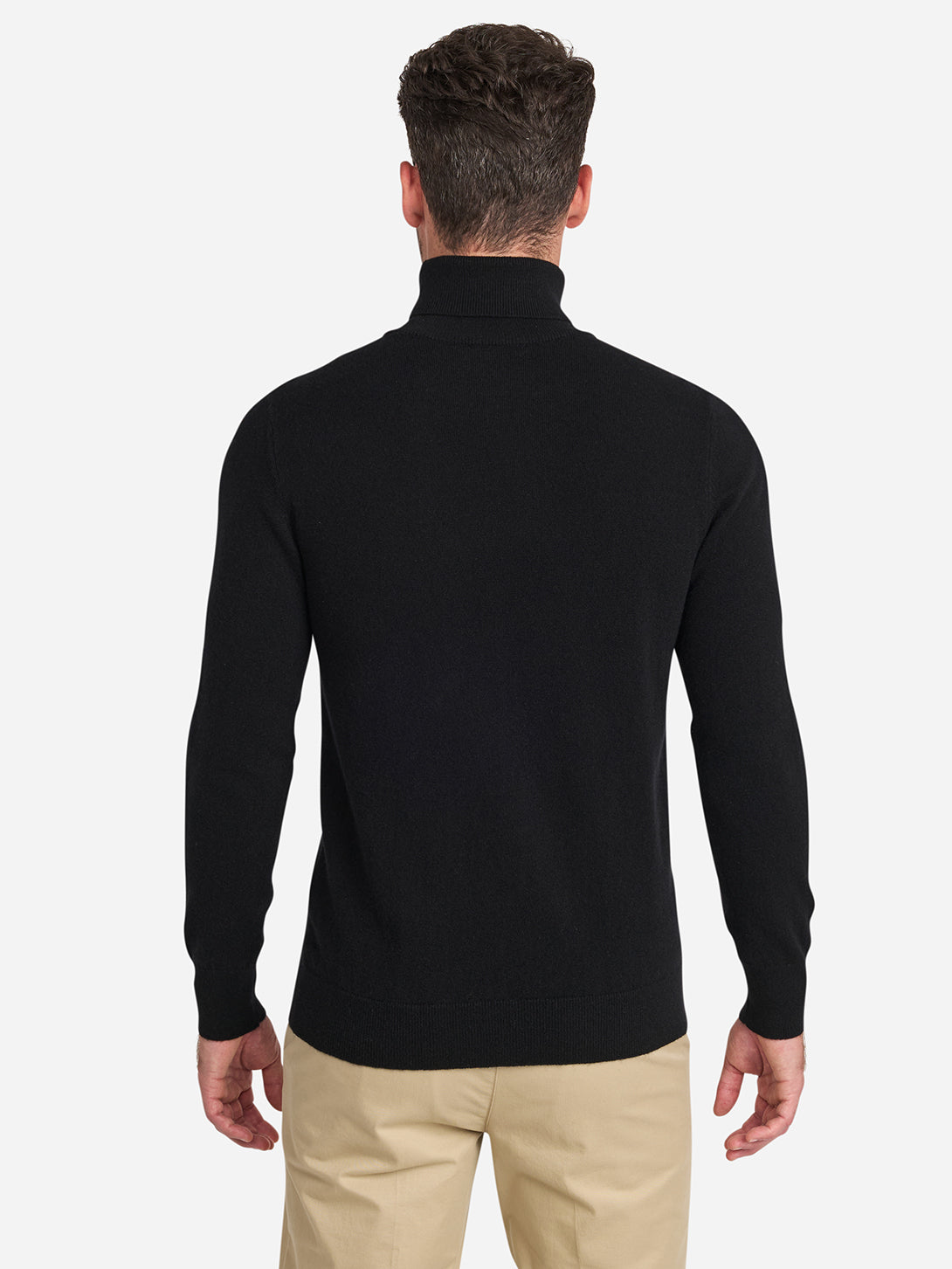 Black Mason High Neck Sweater Mens Roll Neck Sweater Mens Wool Cashmere Winter Sweater Lightweight Formal Sweater 