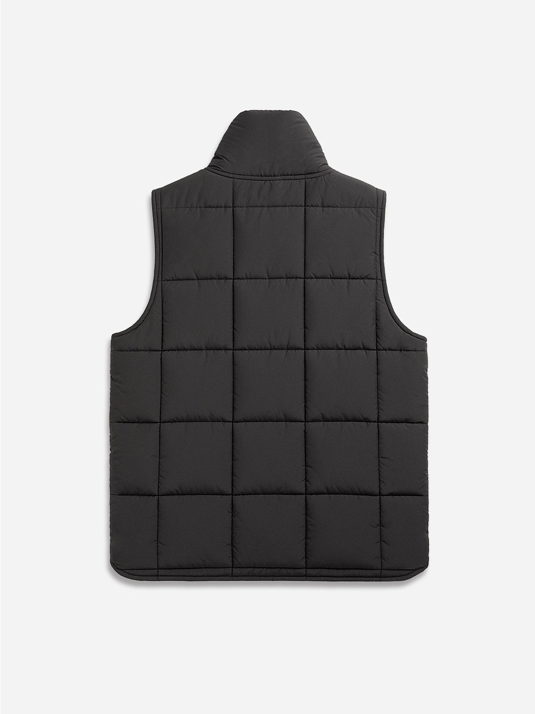 Black Raul Vest Mens Casual Vest Layering Piece Reversible Turtleneck Vest