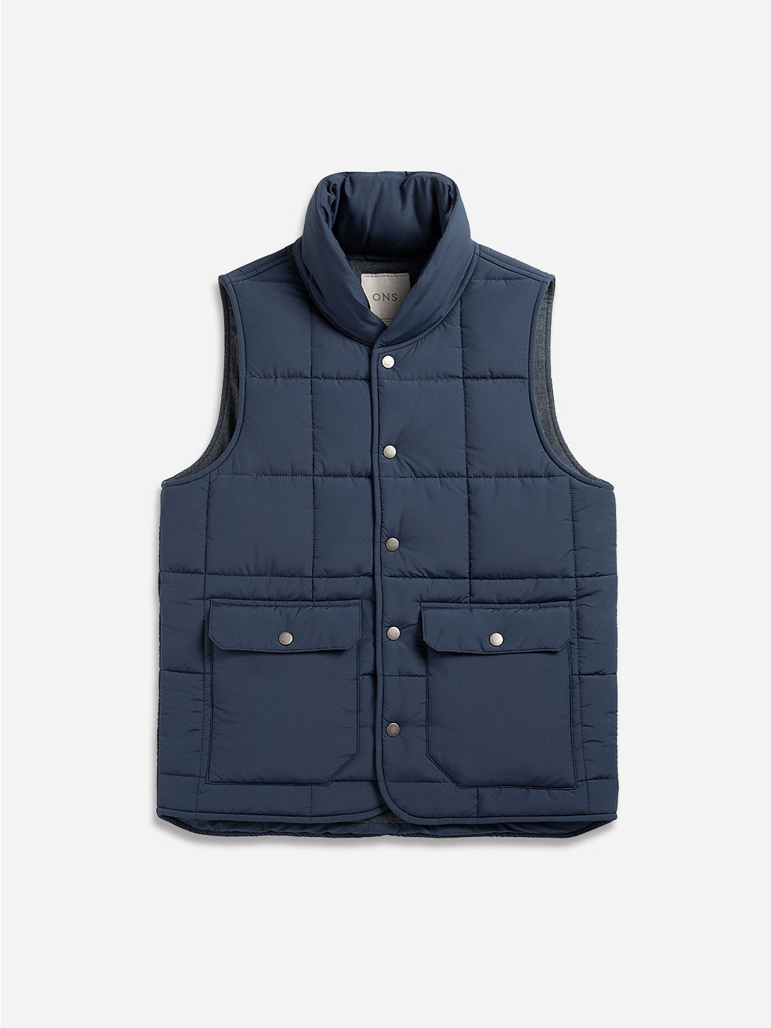 Navy Raul Vest Mens Casual Vest Layering Piece Reversible Turtleneck Vest