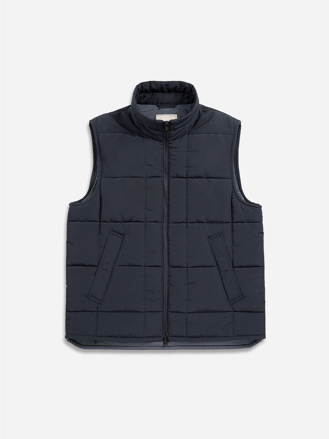 Dk Navy Vertex Vest Mens Vest Water Repellent Vest Quilted Pattern Outerwear