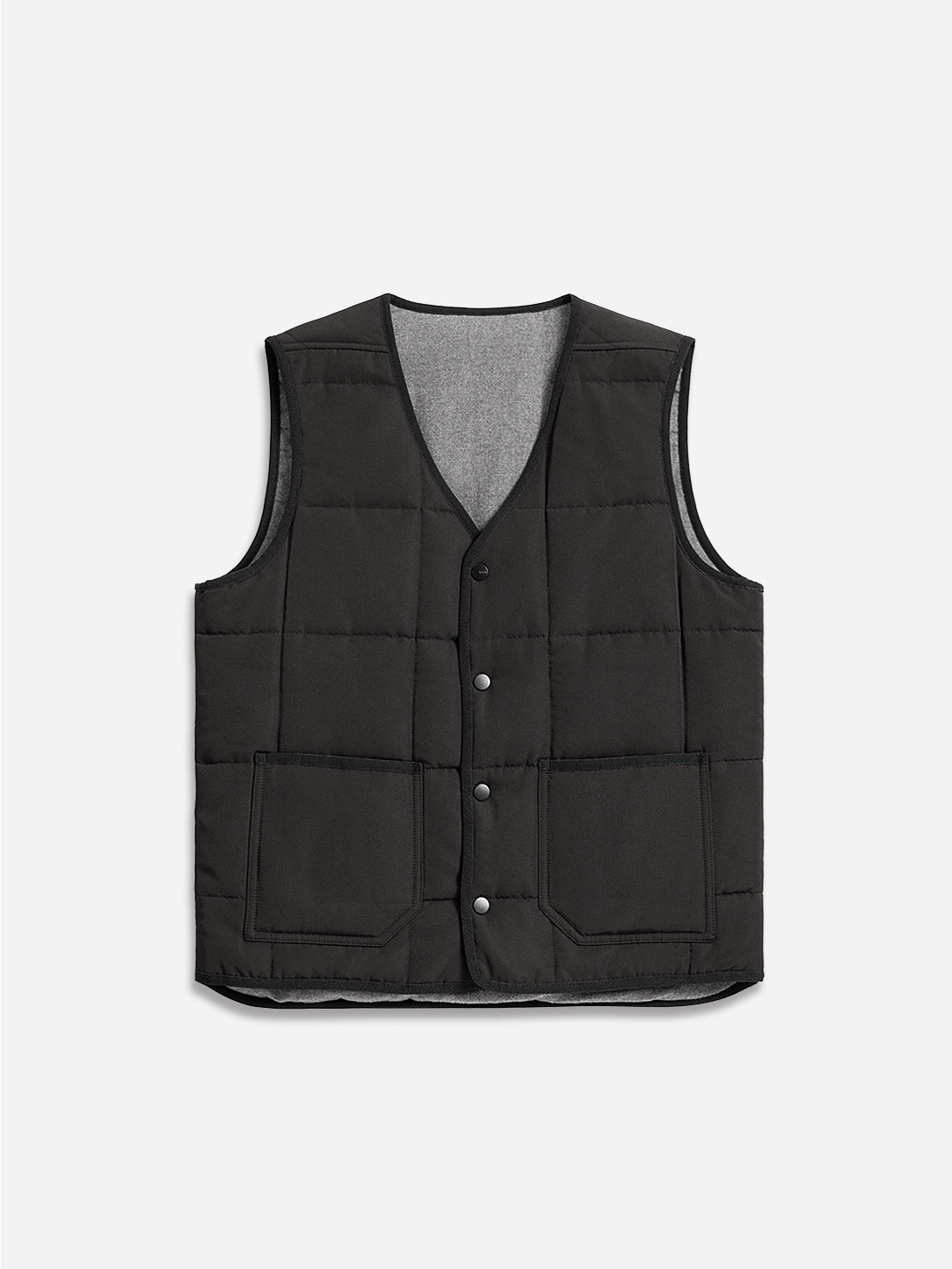 Black Herron Vest Mens Vest Layering Outerwear Mens Padded Vest Lightweight Vest Reversible Vest 