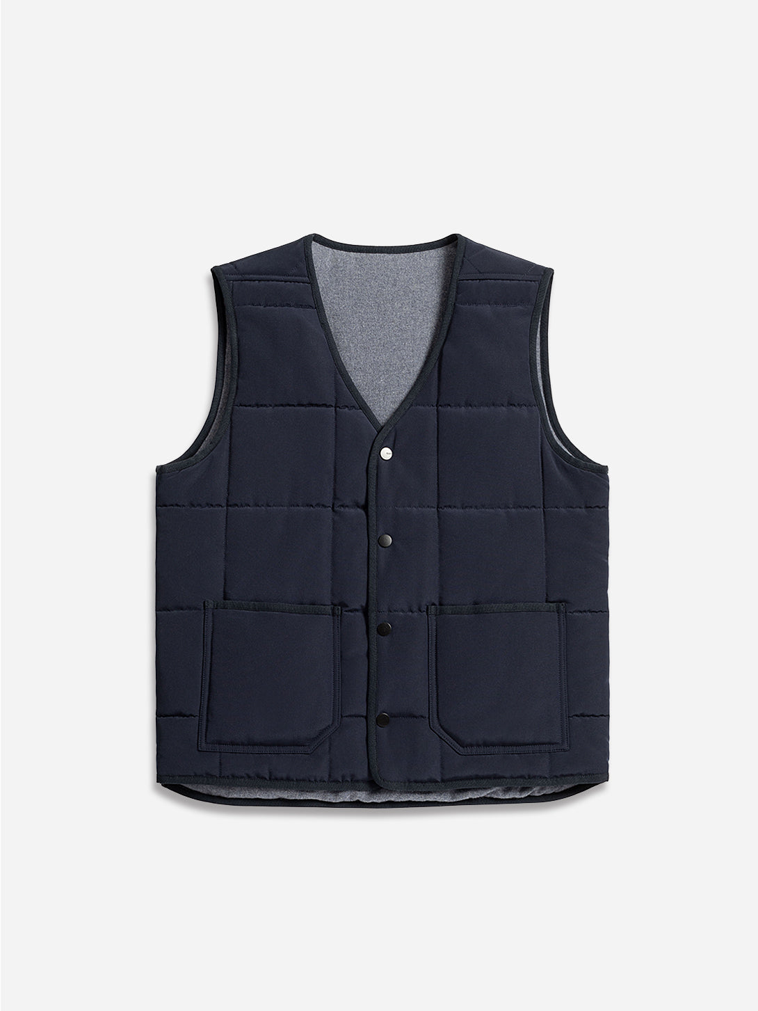 Navy Herron Vest Mens Vest Layering Outerwear Mens Padded Vest Lightweight Vest Reversible Vest 