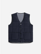 Navy Herron Vest Mens Vest Layering Outerwear Mens Padded Vest Lightweight Vest Reversible Vest 