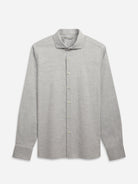 Lt Grey Arthur Heather Herringbone Shirt Mens Button Up Shirt Mens Herringbone Comfy Button up Shirt