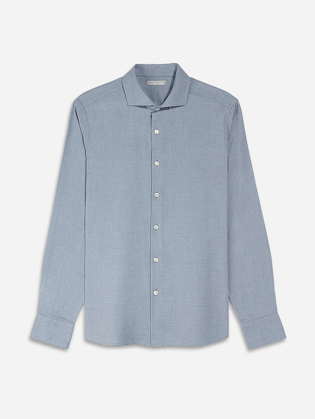 Cloudy Blue Arthur Herringbone Shirt Mens Spread Collar Shirt Mens Herringbone Pattern Brush Cotton Shirt Mens Button Up Shirt 