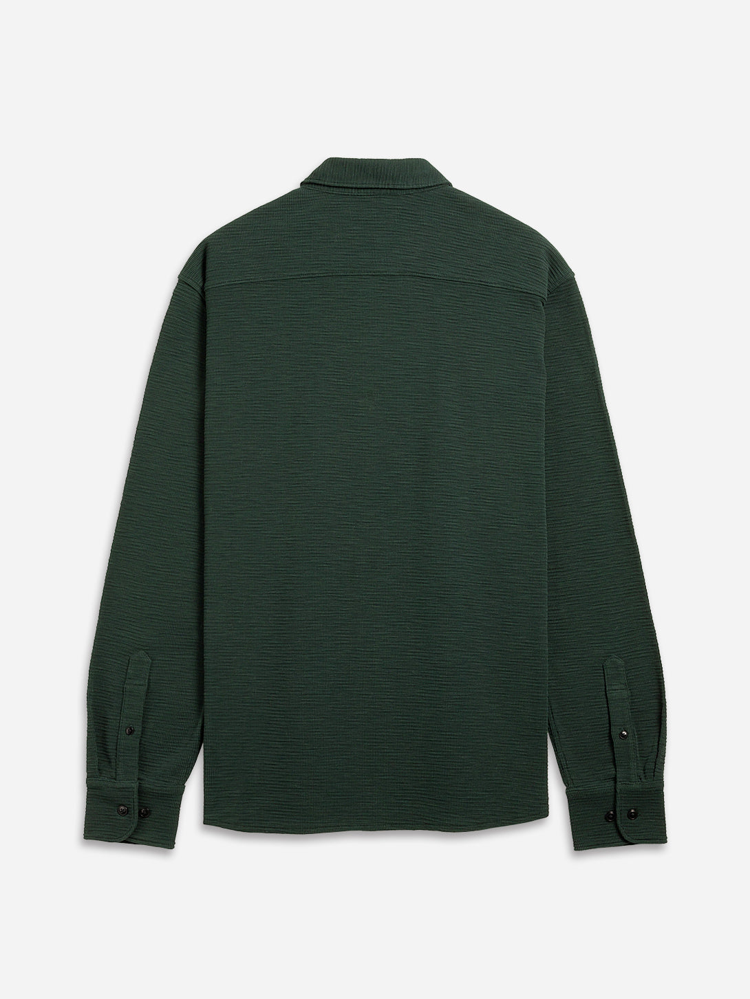 Dk Green Darcy Slub Waffle Shirt Mens Button up Knit Shirt Mens Slub Waffle Fabric Easy Stretch Shirt