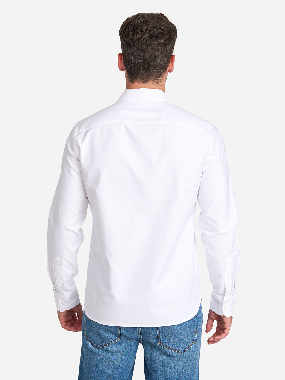 Bright White Arik Oxford Shirt Mens Point Collar Shirt Mens Button Up Pocket Shirt Mens Wovens