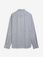 Navy/White Stripe Adrian Stripe Shirt Mens Stripe Button Up Point Collar Shirt