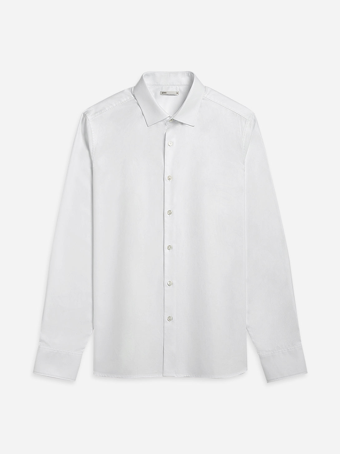 Bright White Adrian Herringbone Shirt Mens Soft Button Up Mens Dress Shirt Comfortable Woven