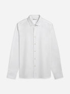 Bright White Adrian Herringbone Shirt Mens Soft Button Up Mens Dress Shirt Comfortable Woven