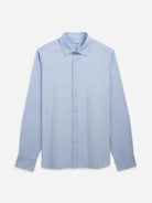 Lt Blue Adrian Herringbone Shirt Mens Soft Button Up Mens Dress Shirt Comfortable Woven