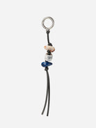 Moonless Night Stone Beads Charm Womens Pendant Charm Leather and Stone Keychain Hook 
