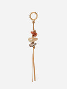Lark Stone Beads Charm Womens Pendant Charm Leather and Stone Keychain Hook 