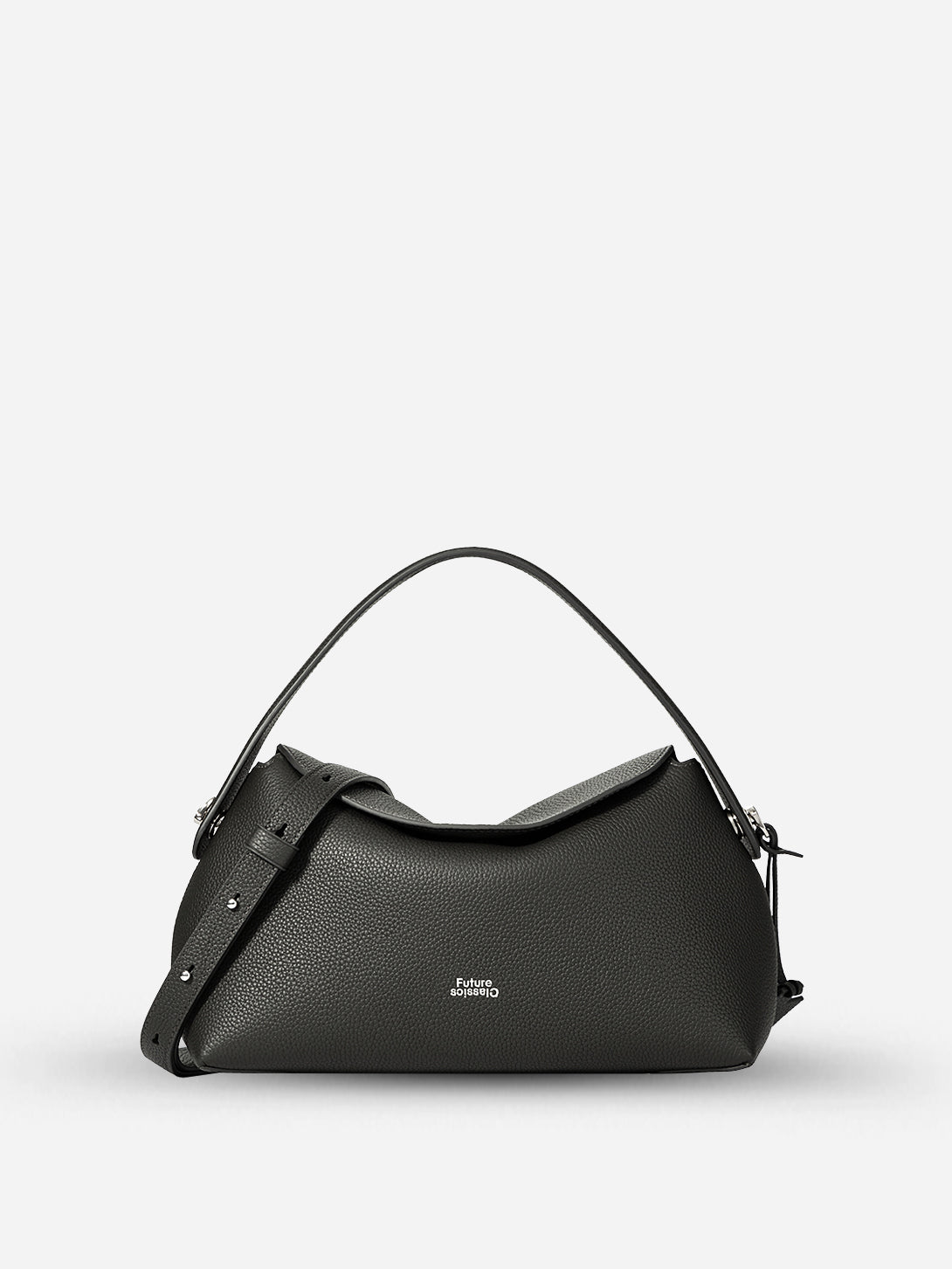 Moonless Night Medium Cradle Shoulder Leather Cradle Shoulder Bag Medium Accessories Bag Black Leather Womens Bag