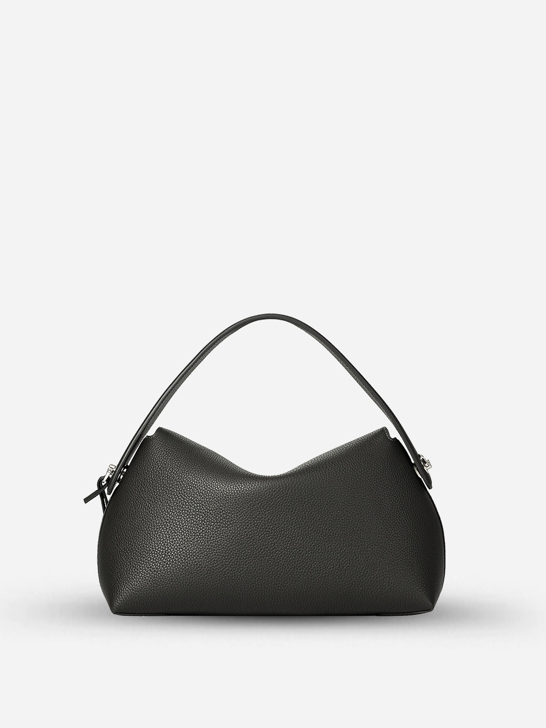 Moonless Night Medium Cradle Shoulder Leather Cradle Shoulder Bag Medium Accessories Bag Black Leather Womens Bag