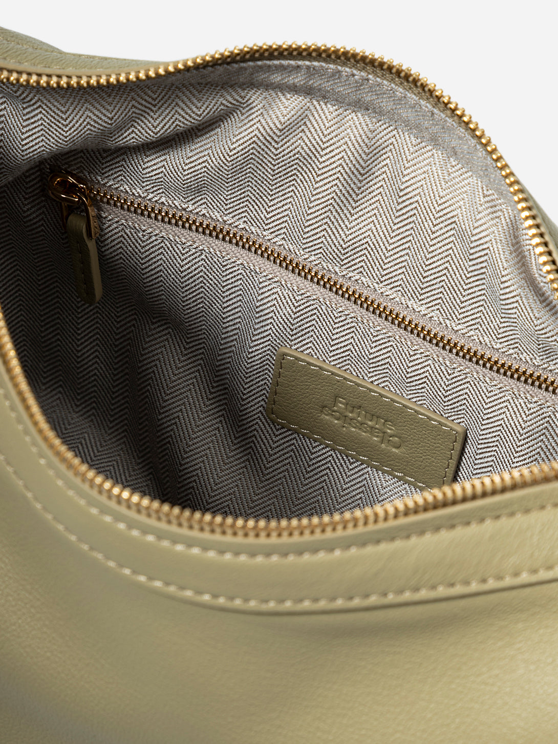 Earthy Olive Medium Dumpling Crossbody Womens Curve Shaped Crossbody Shoulder Bag Medium Leather Accessories Bag 