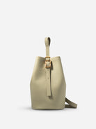 Earthy Olive Medium Convertible Bucket Womens Leather Medium Size Bucket Bag Womens Shoulder Bag Green 