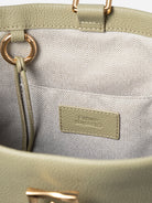 Earthy Olive Medium Convertible Bucket Womens Leather Medium Size Bucket Bag Womens Shoulder Bag Green 