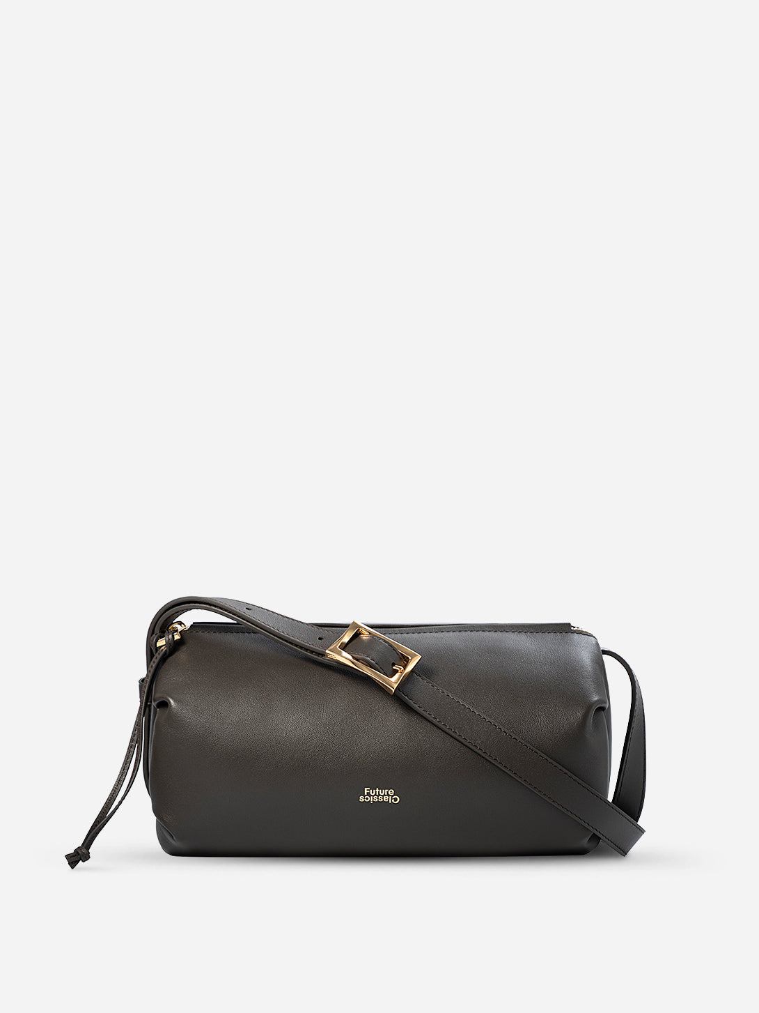 Dk Brown Small Roll Shouder Small Womens Leather Shoulder Bag Accessories Bag Tube Bag 