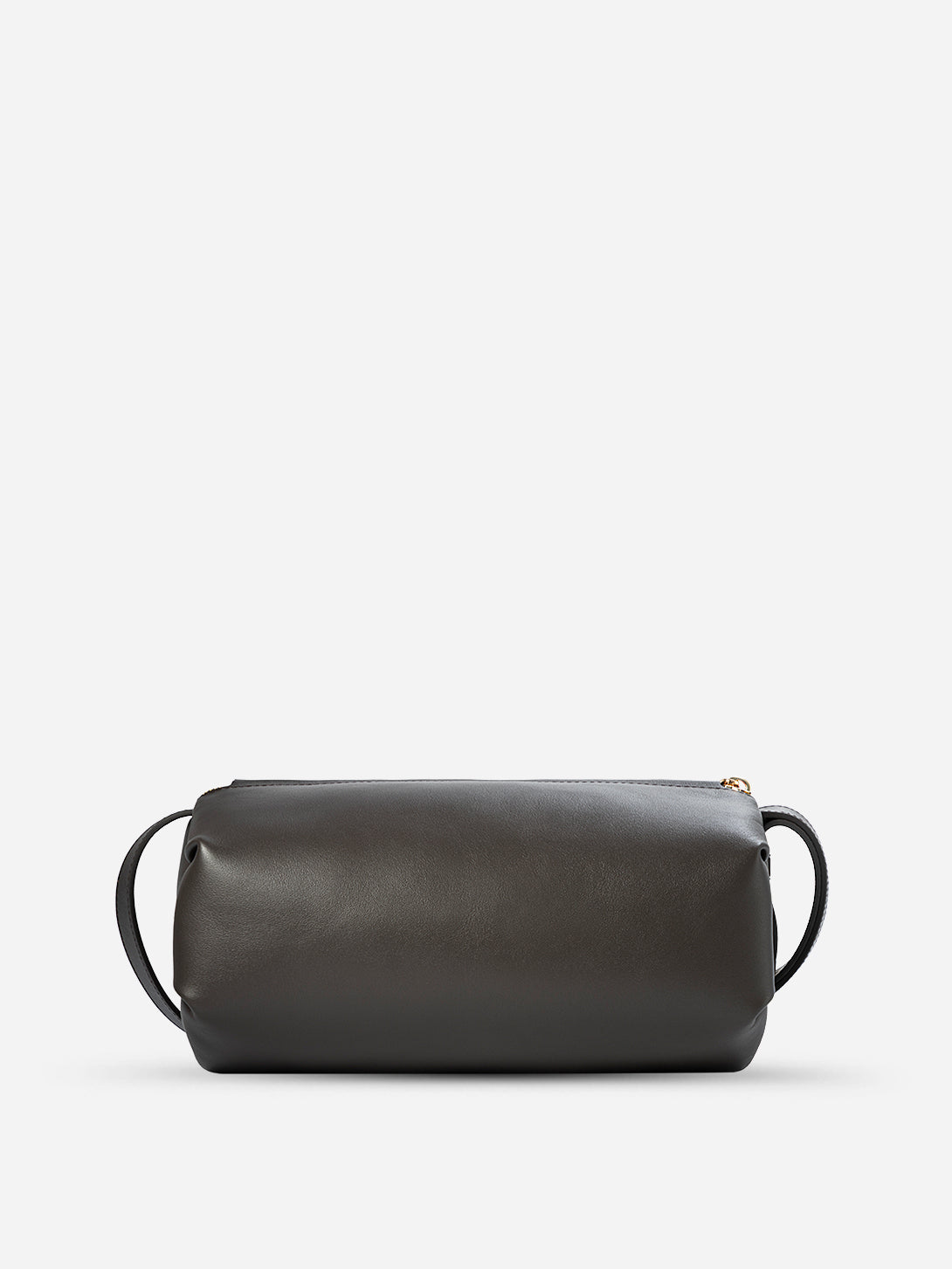 Dk Brown Small Roll Shouder Small Womens Leather Shoulder Bag Accessories Bag Tube Bag 