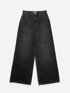 Dk Grey Denim Loose Fit Jeans Dark Grey Womens Wide Leg Baggy Denim Jeans Dark Grey Wash Denim 