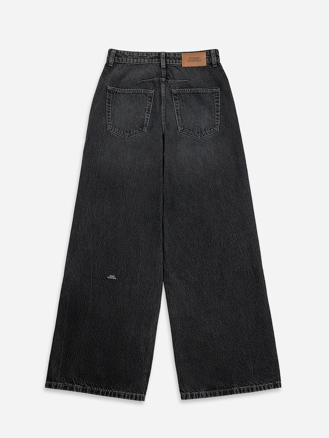 Dk Grey Denim Loose Fit Jeans Dark Grey Womens Wide Leg Baggy Denim Jeans Dark Grey Wash Denim 