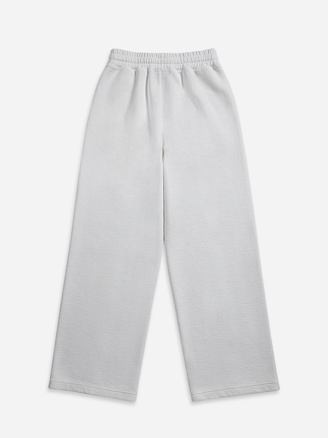 Offwhite Textured Pintuck Sweatpants Womens Textured Pleated Drawstring Sweatpants Single Long Pleat Elastic Waistband Comfort Loungewear