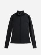 Moonless Night Exposed Seam Turtleneck Top Womens Light Weight Stretch Pullover Turtleneck Long Sleeve Top 