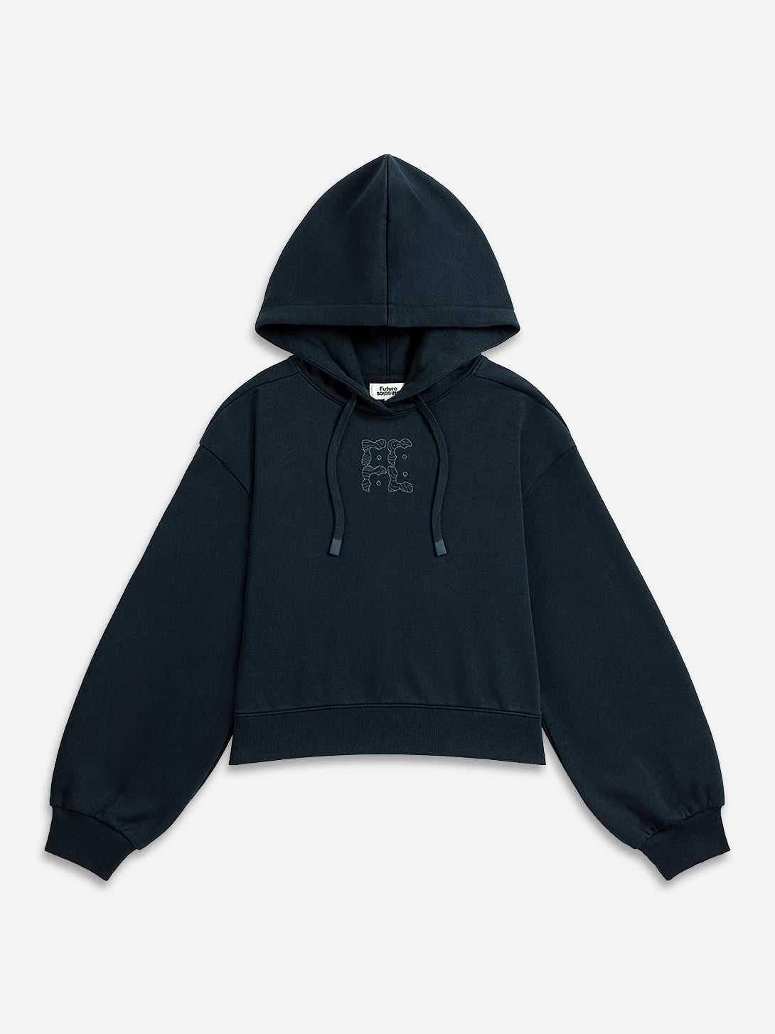 Carbon FC Motif Hoodie Womens Cropped Pullover Hoodie Drawstring Sweatshirt 