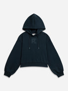 Carbon FC Motif Hoodie Womens Cropped Pullover Hoodie Drawstring Sweatshirt 