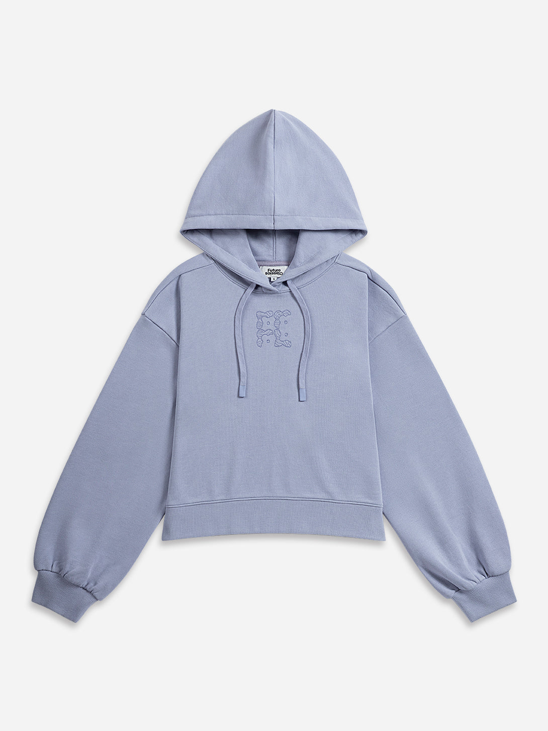 Icelandic Purple FC Motif Hoodie Womens Cropped Pullover Hoodie Drawstring Sweatshirt 