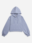 Icelandic Purple FC Motif Hoodie Womens Cropped Pullover Hoodie Drawstring Sweatshirt 
