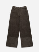 Dk Cedar Corduroy Trousers Corduroy Womens Wide Leg Trousers Two Tone Pants Textured Womens Pants 