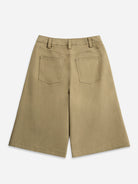Lead Grey Side Slit City Shorts Womens Baggy Long Shorts Slit Side Feature Cotton Shorts