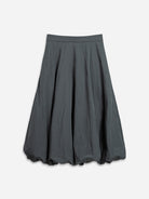 Dk Shadow Balloon Skirt Womens Long Skirt Wide Puff Skirt Textured Long Skirt 
