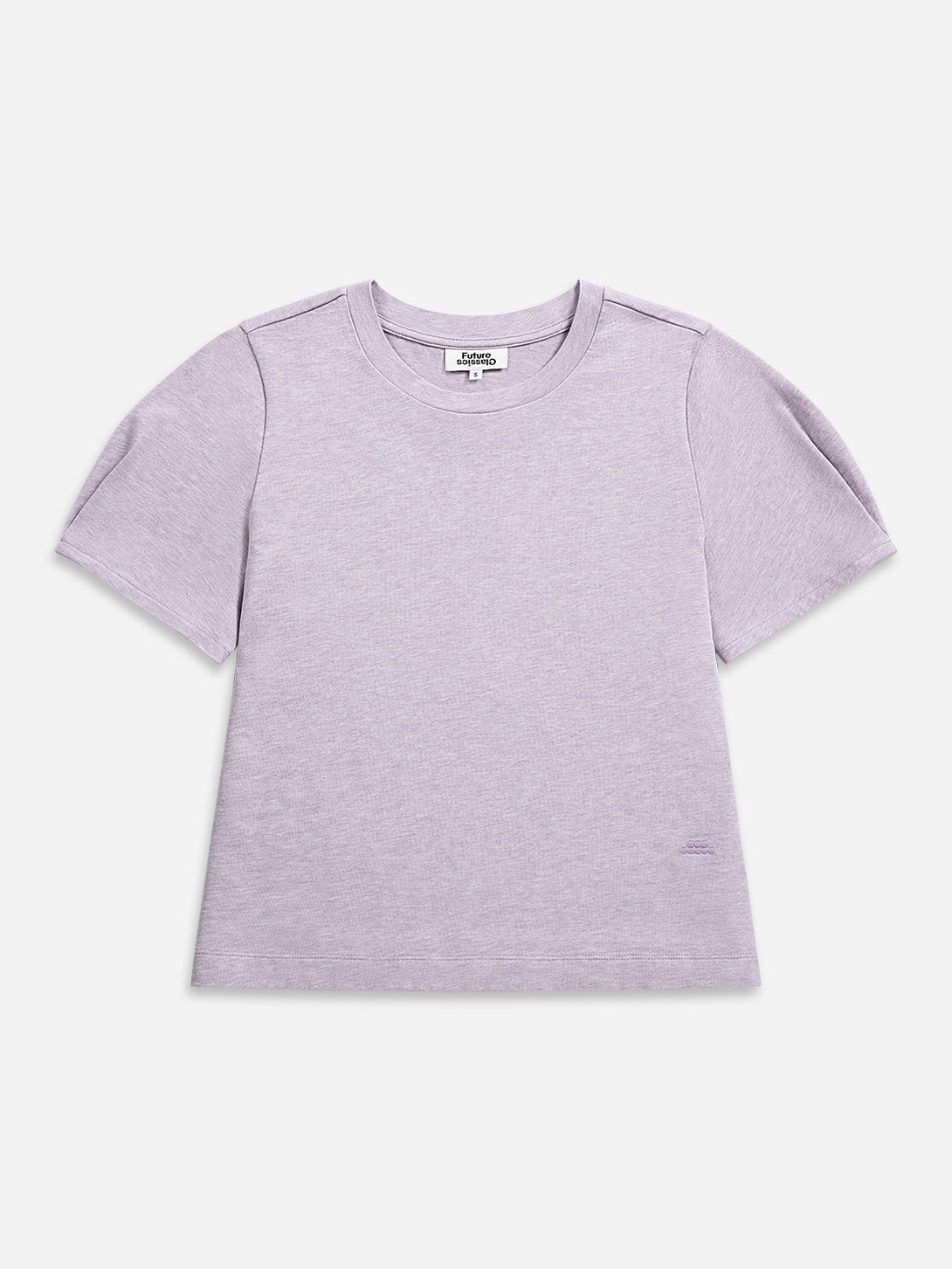 Icelandic Purple Heather Lantern Sleeve Tee Womens Cropped Tee Short Sleeve Shirt Wide Sleeve Tee 