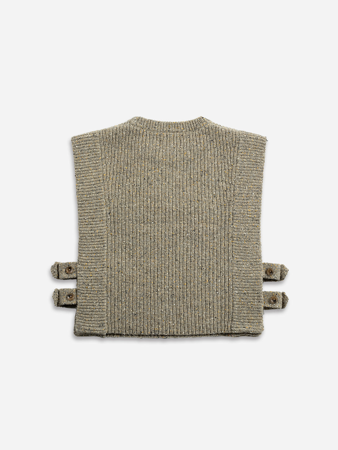 Olive Heather Cropped Boxy Sweater Vest Womens Sleeveless Sweater Top Wool Cashmere Top 